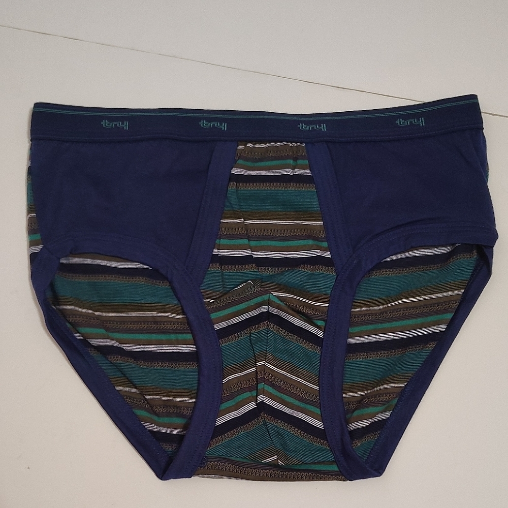 Vtg Rare Men's Multicolor Striped Briefs Sz Small